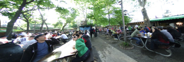 Bohemian Hall and Beer Garden, photographed for New York on Tap