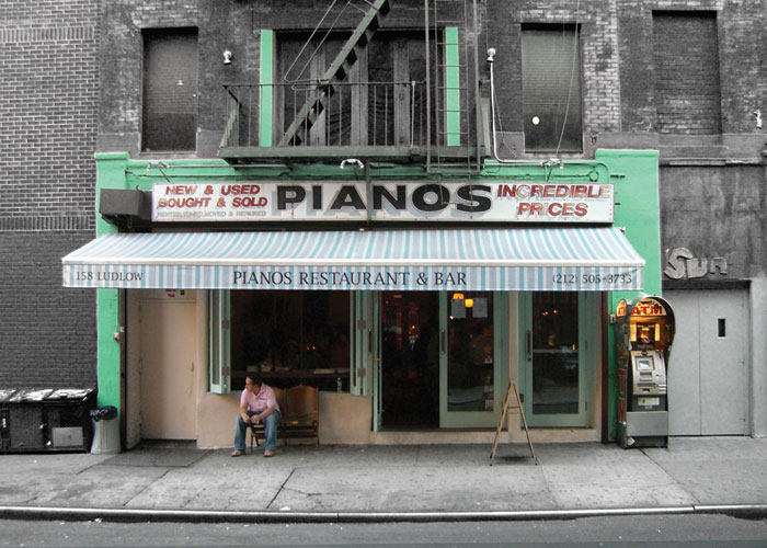Pianos, photographed for New York on Tap