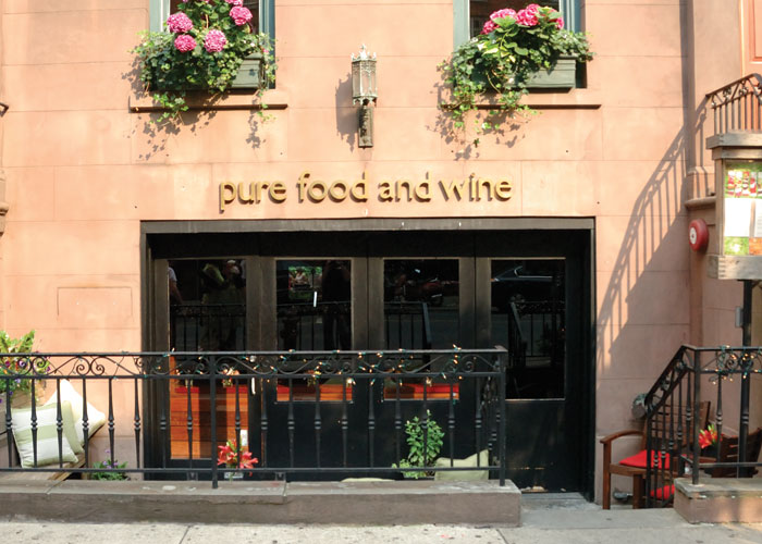 Pure Food and Wine, photographed for New York on Tap